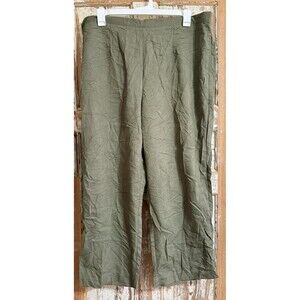 Alfred Dunner Classic Proportioned Short Rayon Pants - Autumn In NY Olive - 24W